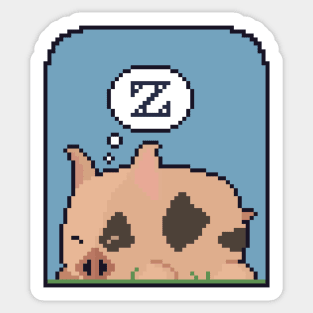 Sleepy Pig Sticker